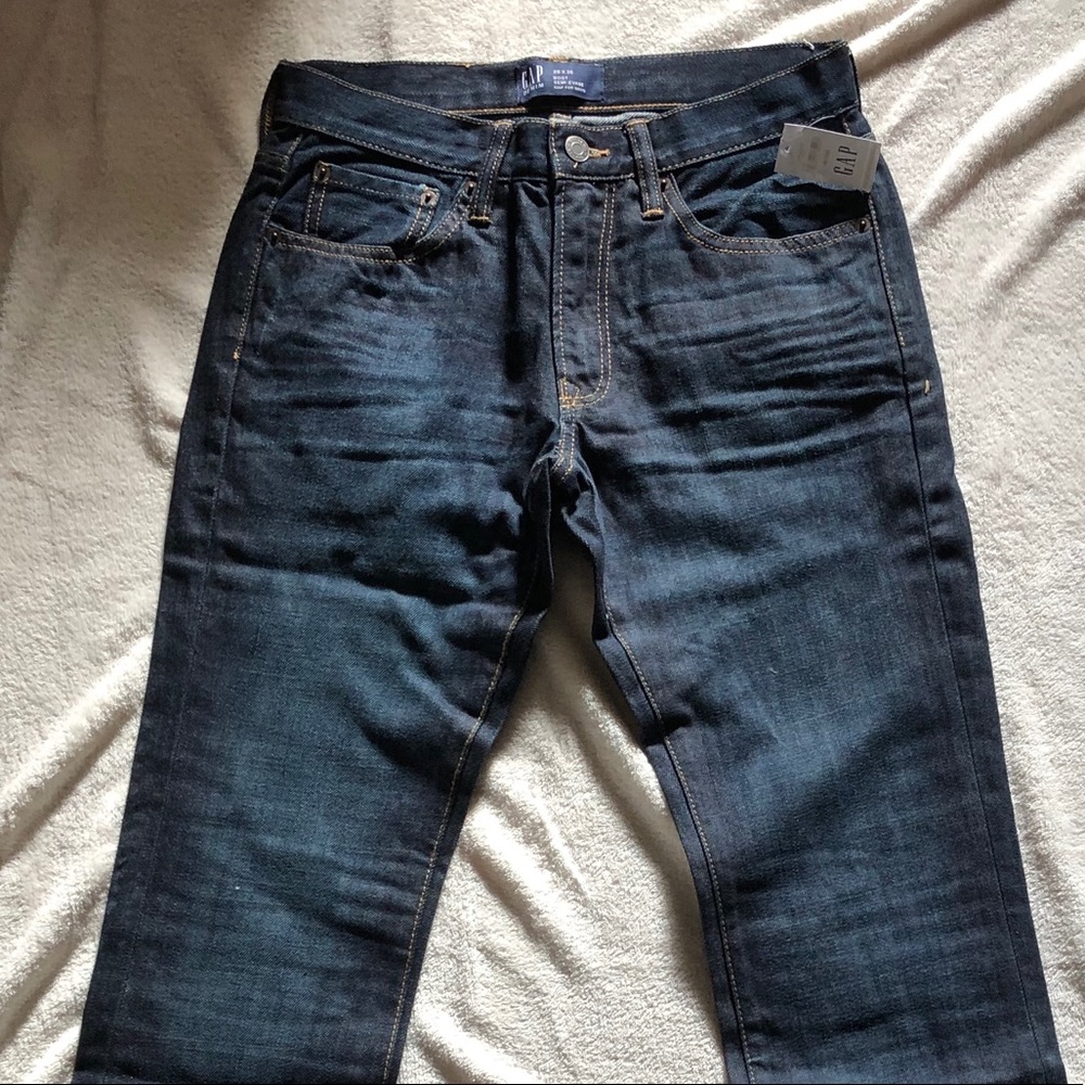 Men’s Gap blue jeans bootcut size 28 inseam 30 New - Picture 3 of 7